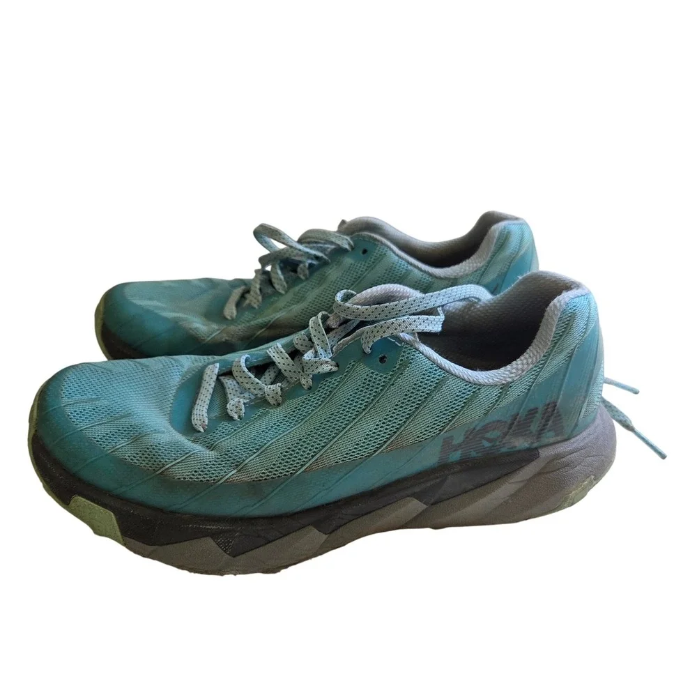 Hoka One One Torrent Womens Trail Running Shoes Blue Teal Size 6.5 1097755 ASDGG